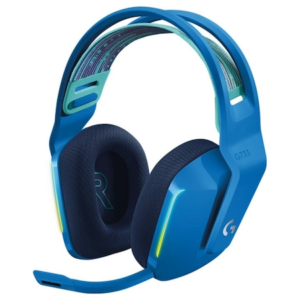 Casti gaming wireless Logitech G733, ultrausoare, Lightsync RGB, Albastru