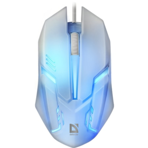 Mouse optic cu fir DEFENDER Cyber ​​MB-560L 7 culori, 3 butoane, 1200 dpi, alb