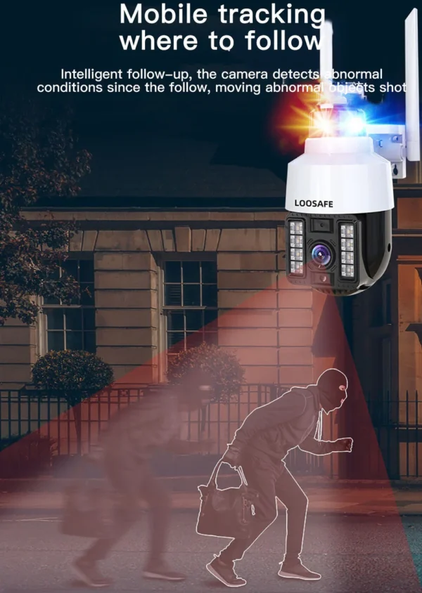 Cameră smart Wi-Fi 360° Full HD – vedere color noaptea, alarmă integrată și control la distanță - imagine 5