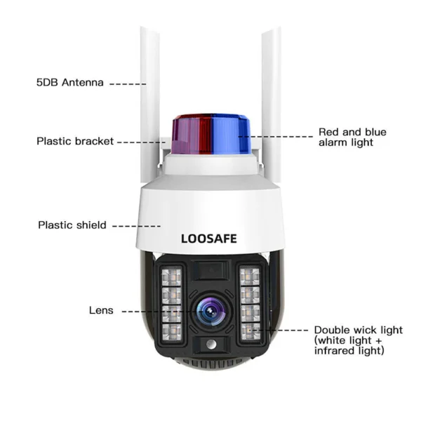 Cameră smart Wi-Fi 360° Full HD – vedere color noaptea, alarmă integrată și control la distanță - imagine 7
