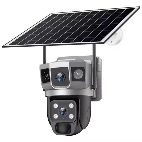 ☀️📡 Cameră Solară 4G Dual Lens 4MP HD 📡☀️ 🔍 Zoom Optic 10x | 🔄 PTZ 355° | 🔋 Baterie Integrată | 📱 Control prin Aplicația V380