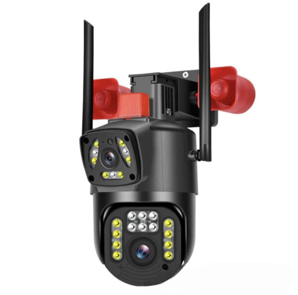 📷🔥 Cameră Duală ST Dual Pro 6MP Ultra HD 2K 🔥📷 🔄 PTZ 355° | 🚨 Senzor Mișcare | 🎙️ Audio Bidirecțional | 🔴🔵 LED-uri Color