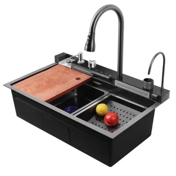 ✨🔥 Chiuvetă Premium Inox 81×50 cm 🔥✨ 📟 Afișaj Digital | 🚰 Robinet Cascadă | 🥗 Accesorii Incluse - imagine 2