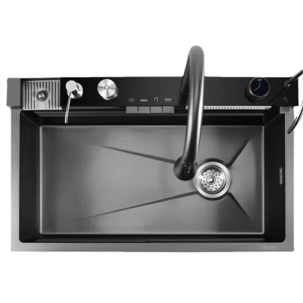 ✨🔥 Chiuvetă Premium Inox 81×50 cm 🔥✨ 📟 Afișaj Digital | 🚰 Robinet Cascadă | 🥗 Accesorii Incluse - imagine 5